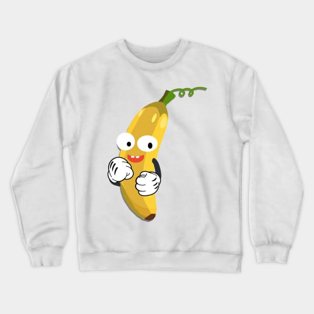 Happy Banana Tshirt Crewneck Sweatshirt by  Chirido_Bin